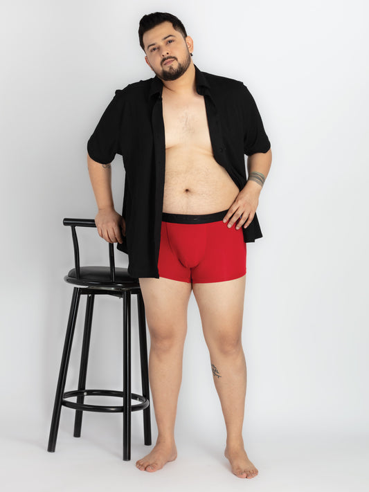 Mens Plus Size Red Trunks