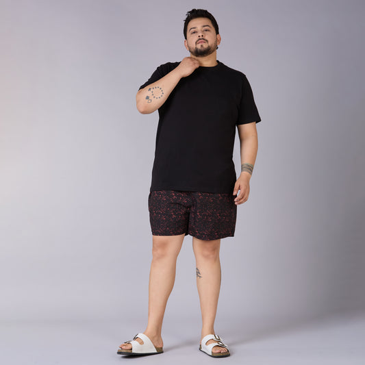 Orange Abstract Printed Boxer- BX013