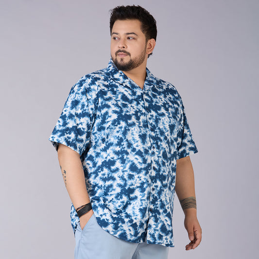 Men's Plus Size Indigo Burst – Shirt