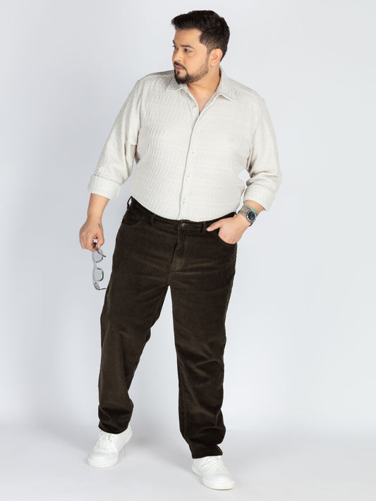 Mens Plus Size Olive corduroy pants