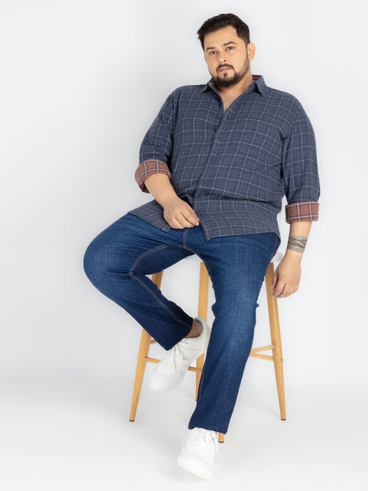 Men's Plus Size Double Cloth Shirt