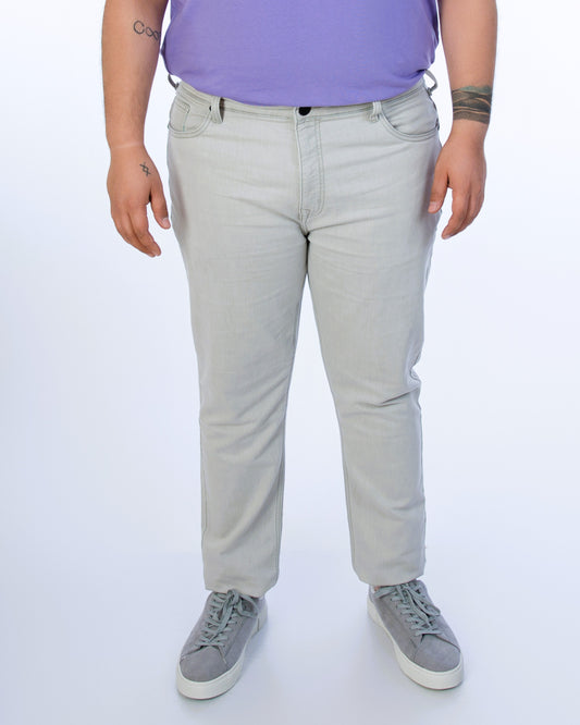 Mens Plus Size Ice Grey Denim