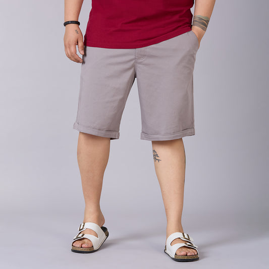 Essential Shorts with Elasticated Waist- Grey