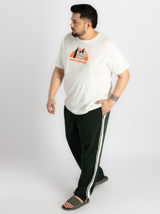 Men’s Plus Size Relaxed Fit Green Track Pant