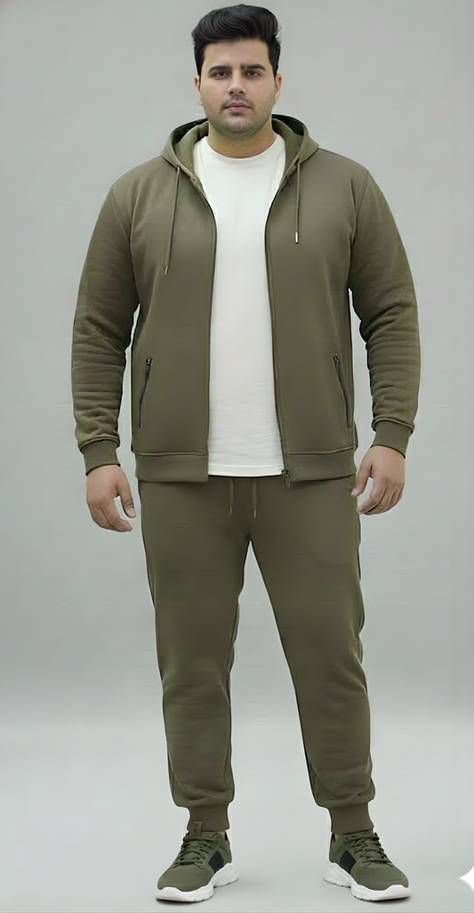 Plus Size Forest Green Premium Fleece Joggers