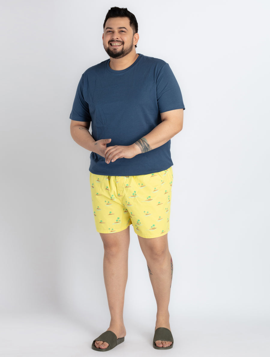 Mens Plus Size Yellow Boxer