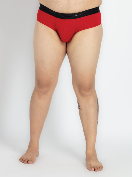 Mens Plus Size Red Briefs