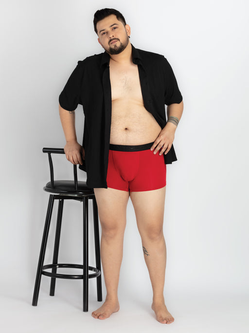 Mens Plus Size Red Trunks