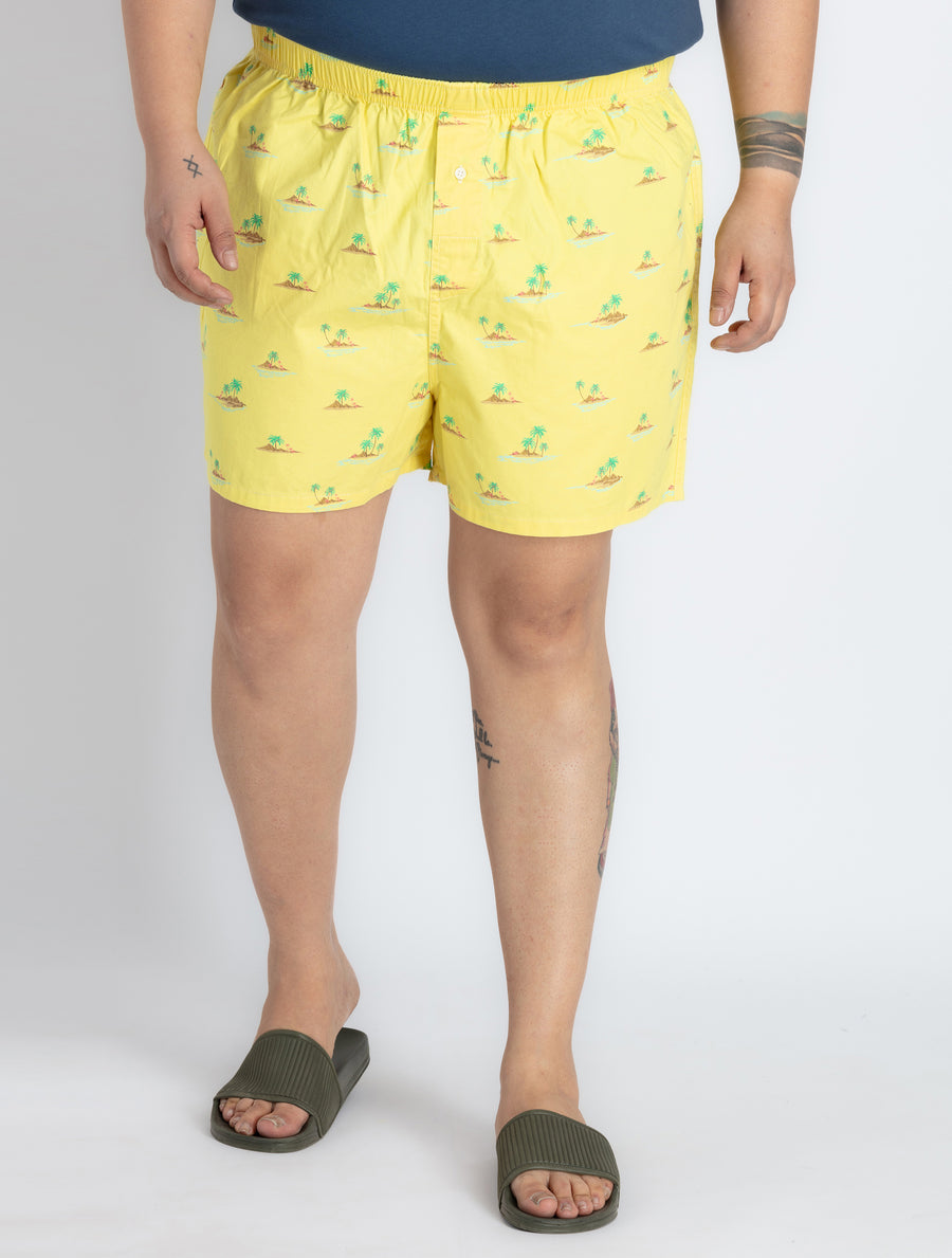 Mens Plus Size Yellow Boxer