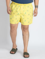 Mens Plus Size Yellow Boxer