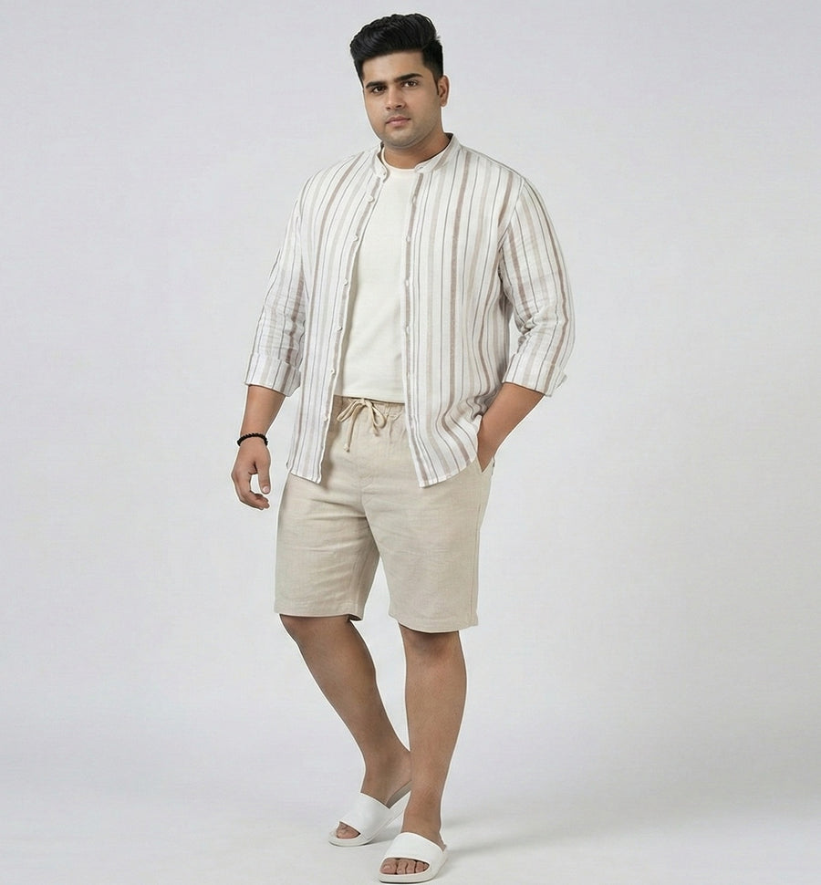 Men’s Plus Size Cotton Drawstring Shorts