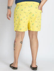 Mens Plus Size Yellow Boxer