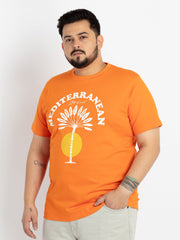 Orange Round Neck T-shirt