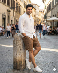 Men’s Plus Size Cotton Drawstring Shorts