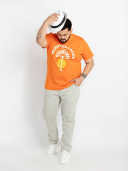 Orange Round Neck T-shirt