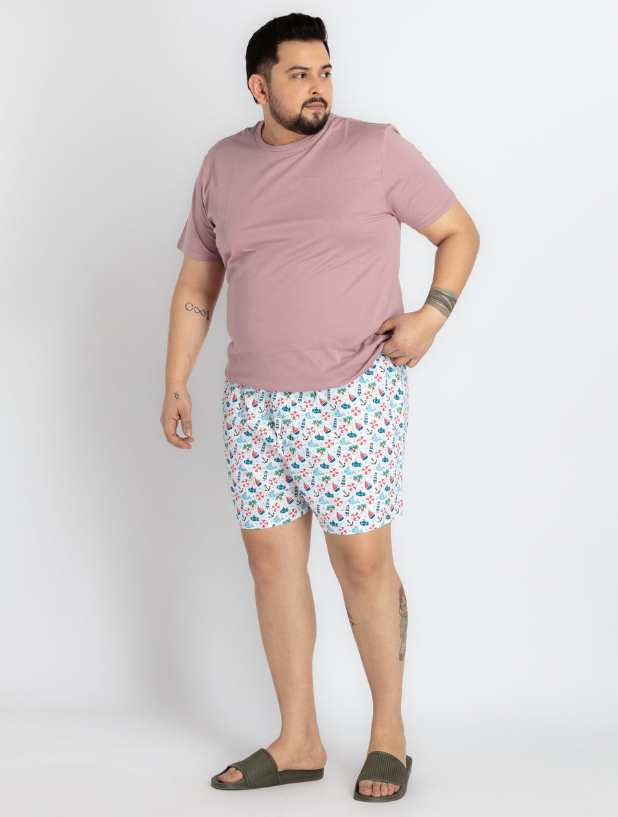Mens Plus Size Off White Boxer