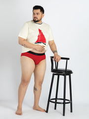 Mens Plus Size Red Briefs