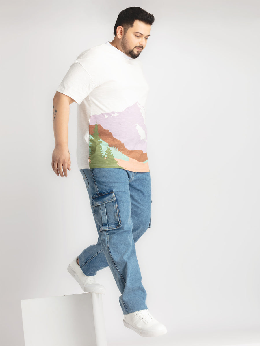 Mens Plus Size M Stone Denim