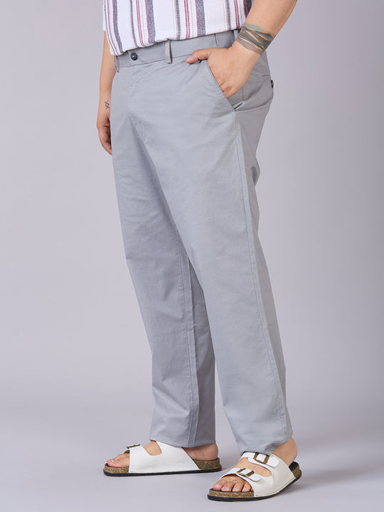 UNSIZED Cotton Elastane Flexi waist Chino  – Built for Comfort, Made for Movement-Grey