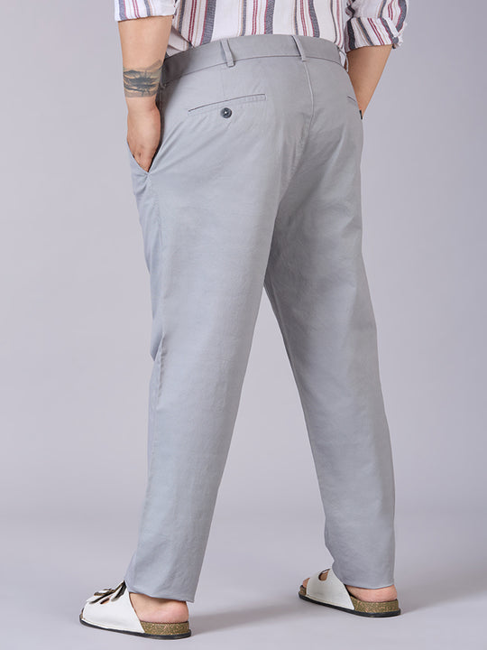 UNSIZED Cotton Elastane Flexi waist Chino  – Built for Comfort, Made for Movement-Grey
