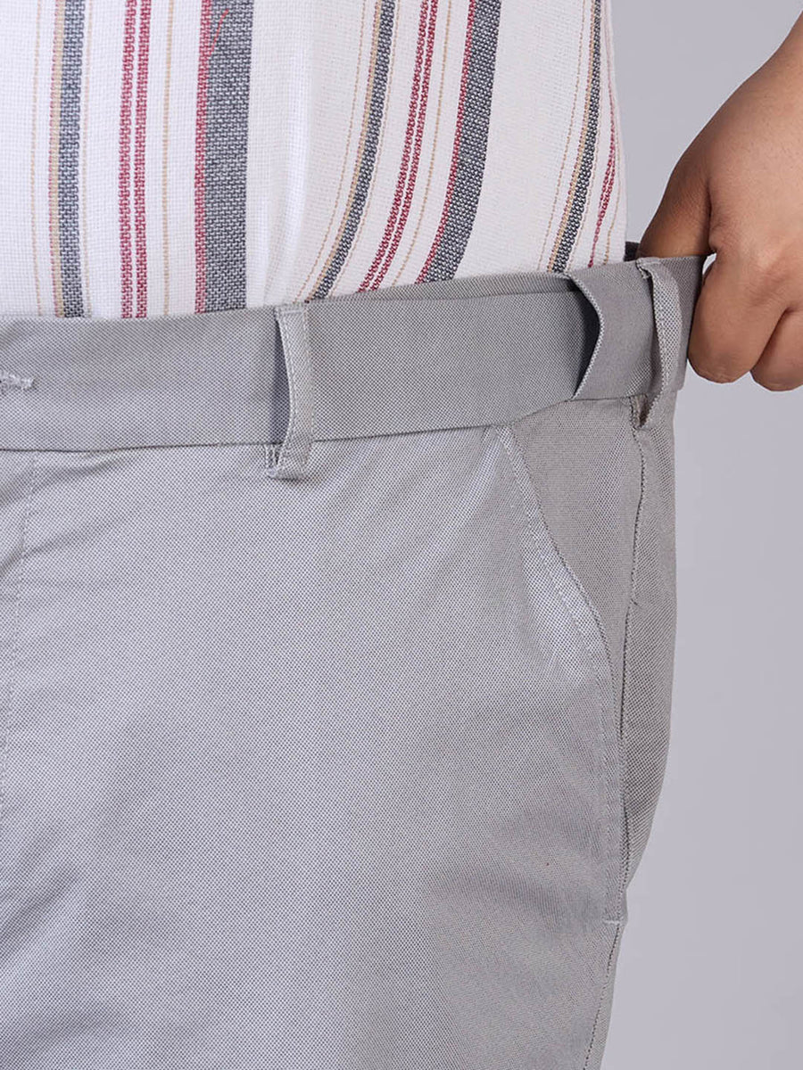 UNSIZED Cotton Elastane Flexi waist Chino  – Built for Comfort, Made for Movement-Grey