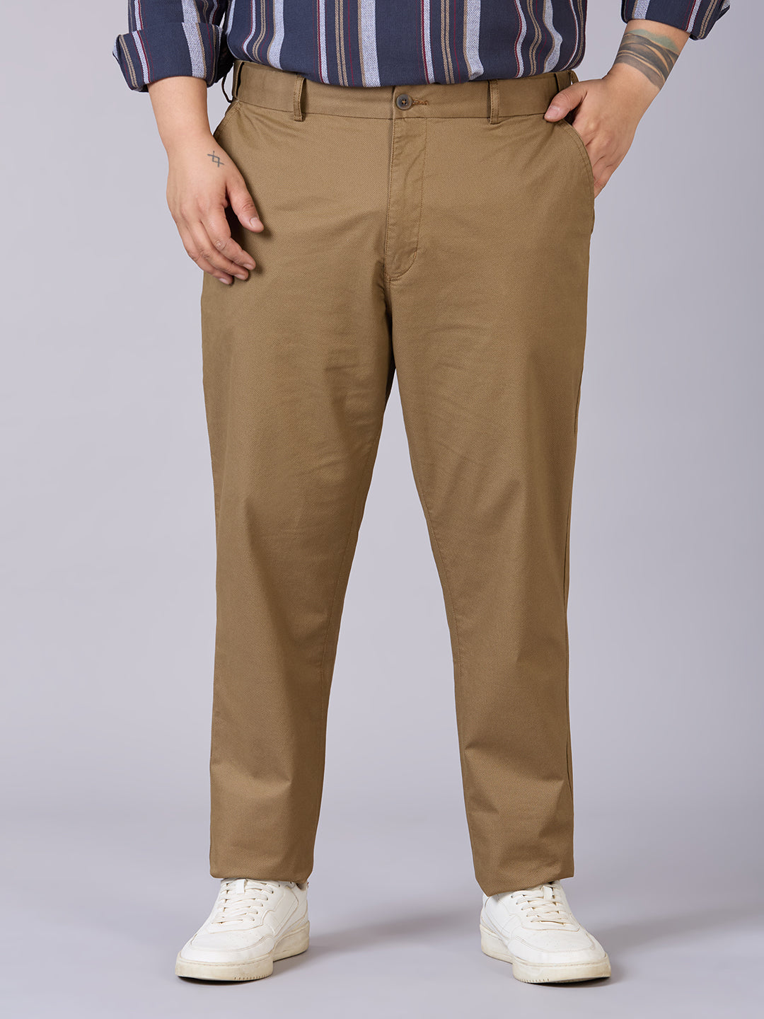 UNSIZED Cotton Elastane Flexi waist Chino  – Built for Comfort, Made for Movement-Olive