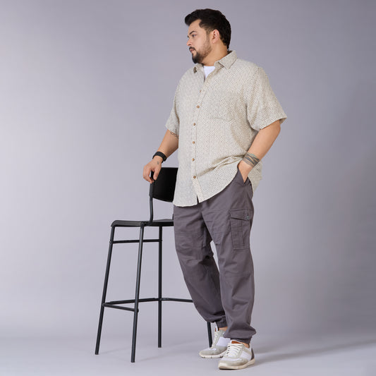 Mens Plus Size Cargo Jogger – Built for Comfort, Made for Movement-Grey