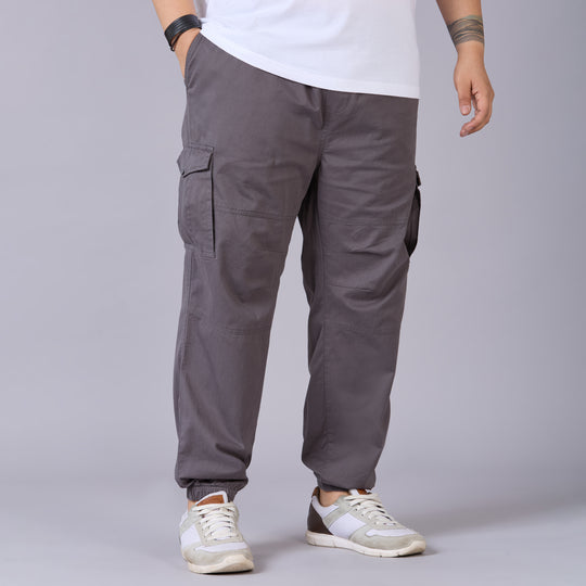 Mens Plus Size Cargo Jogger – Built for Comfort, Made for Movement-Grey