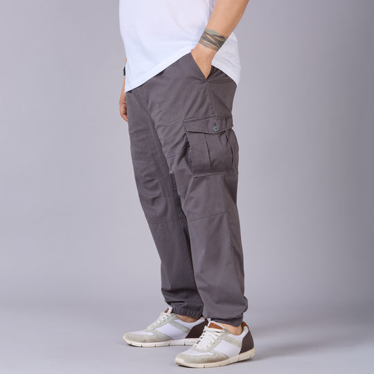 Mens Plus Size Cargo Jogger – Built for Comfort, Made for Movement-Grey