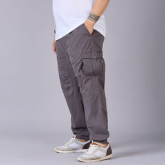 Mens Plus Size Cargo Jogger – Built for Comfort, Made for Movement-Grey