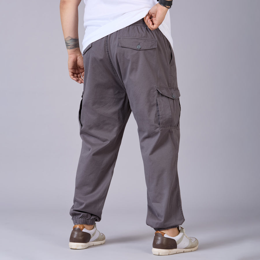Mens Plus Size Cargo Jogger – Built for Comfort, Made for Movement-Grey