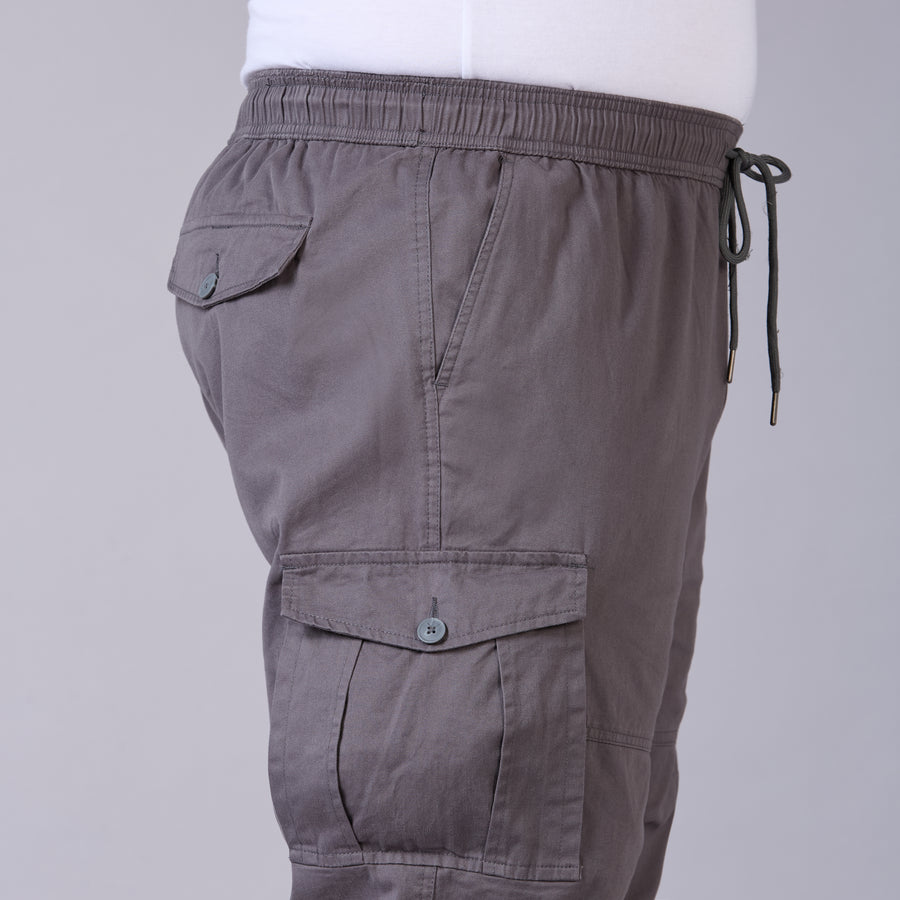 Mens Plus Size Cargo Jogger – Built for Comfort, Made for Movement-Grey