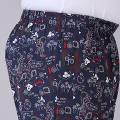 Navy Red Printed boxer