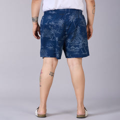 Navy Tropical Printed Boxer - BX010