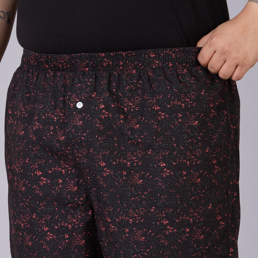 Orange Abstract Printed Boxer- BX013