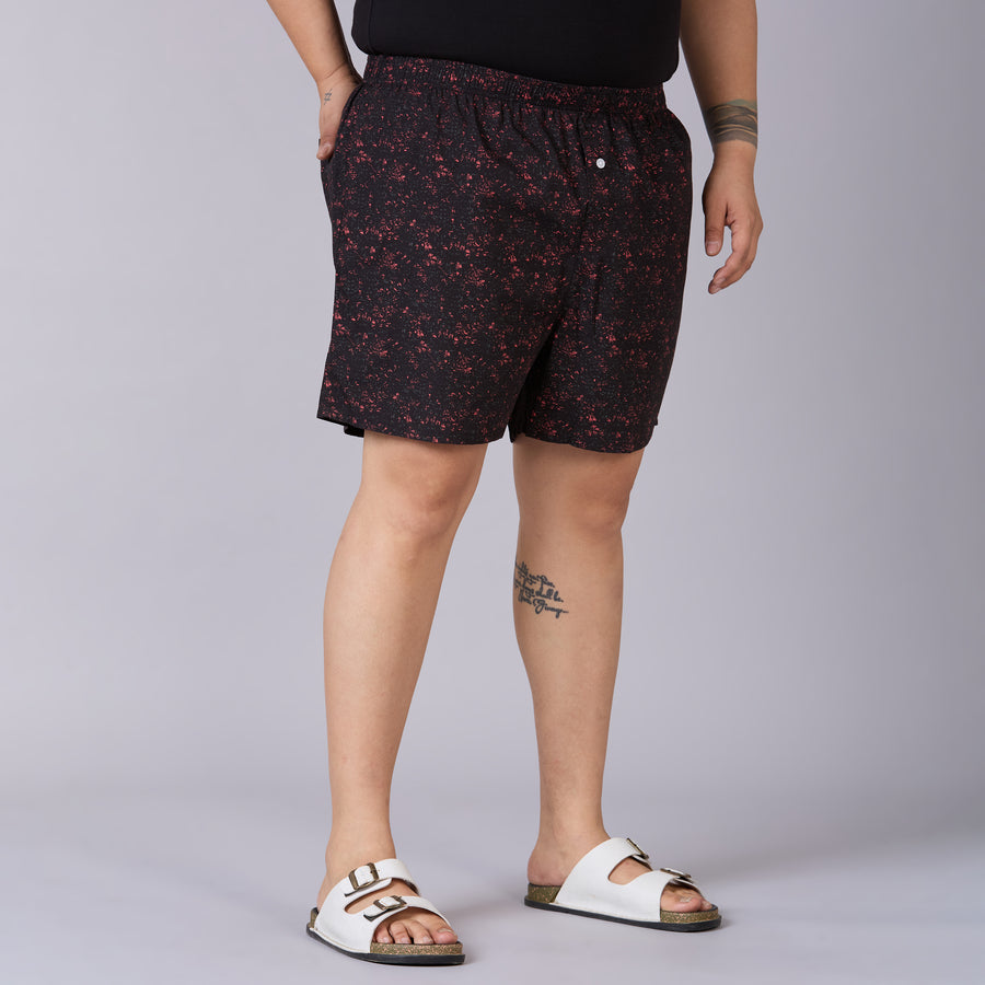 Orange Abstract Printed Boxer- BX013