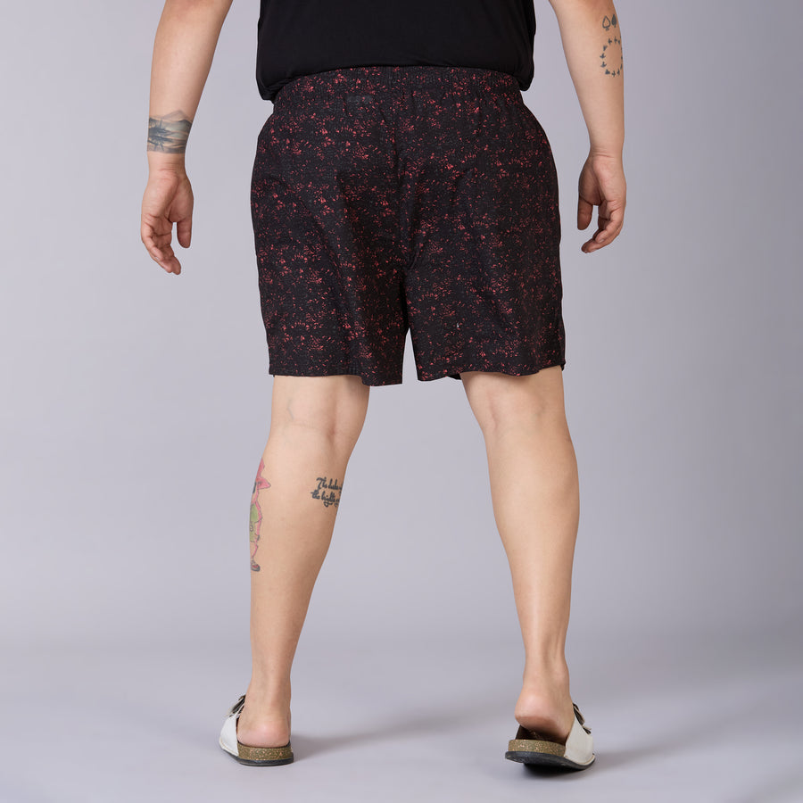 Orange Abstract Printed Boxer- BX013