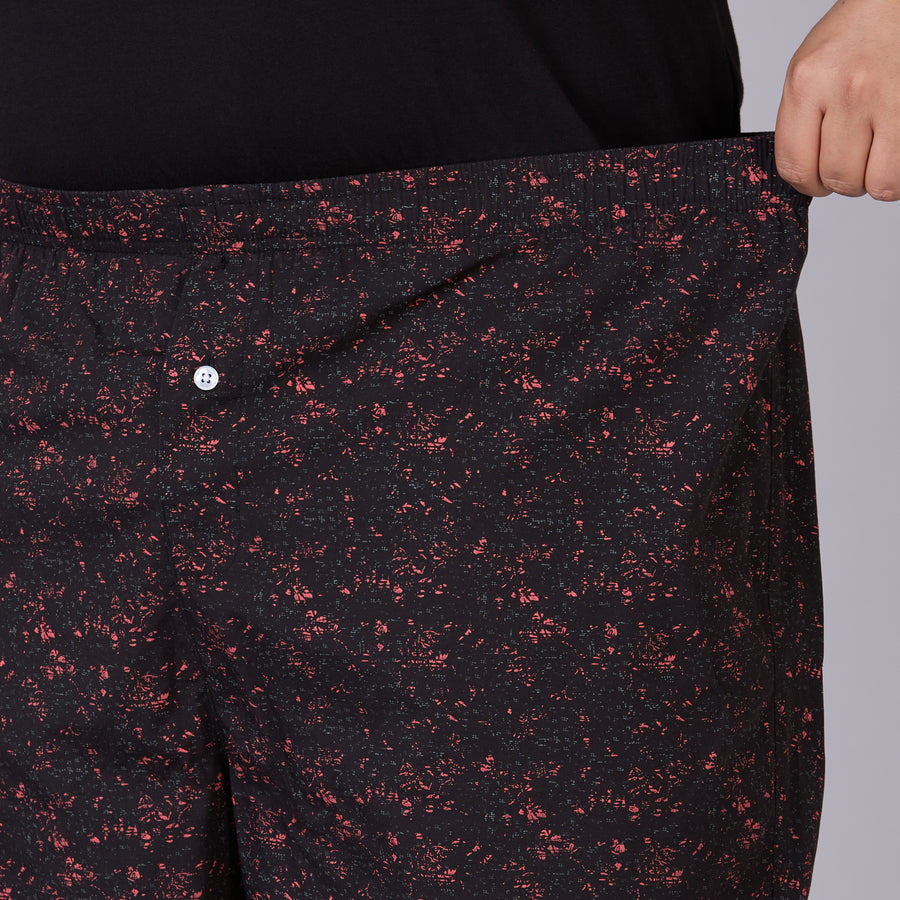 Orange Abstract Printed Boxer- BX013