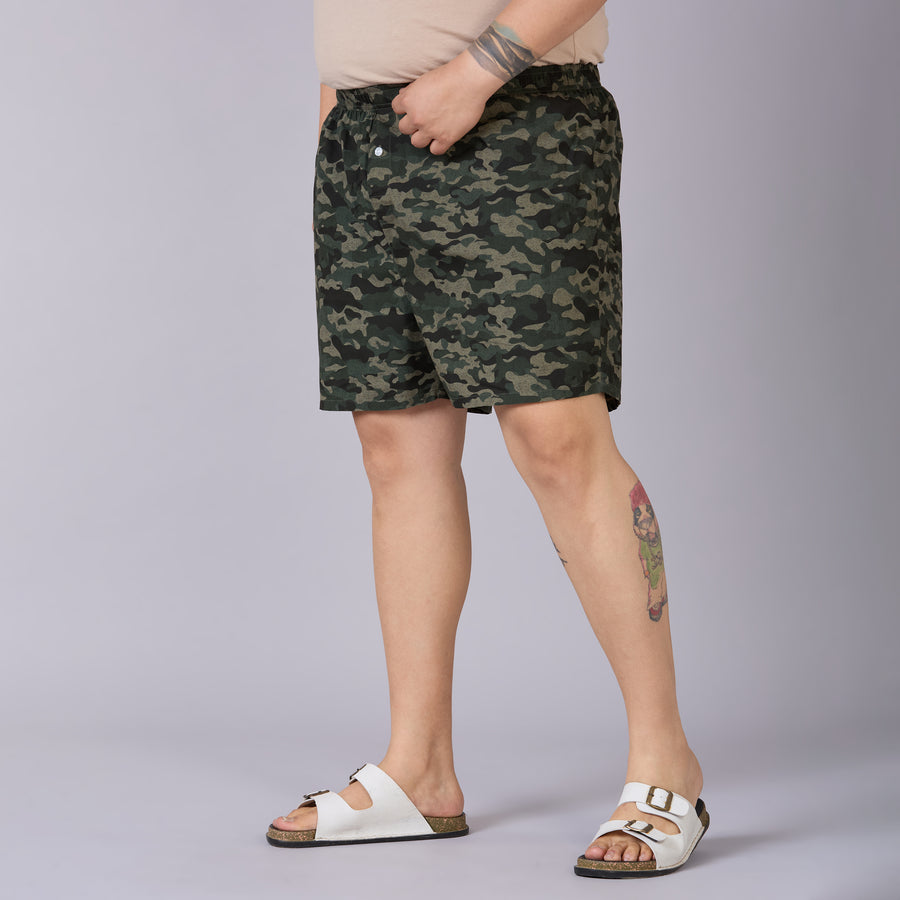 Green camo Print Boxer-BX014