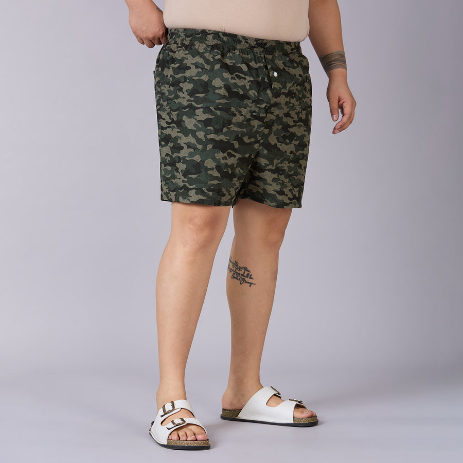 Green camo Print Boxer-BX014