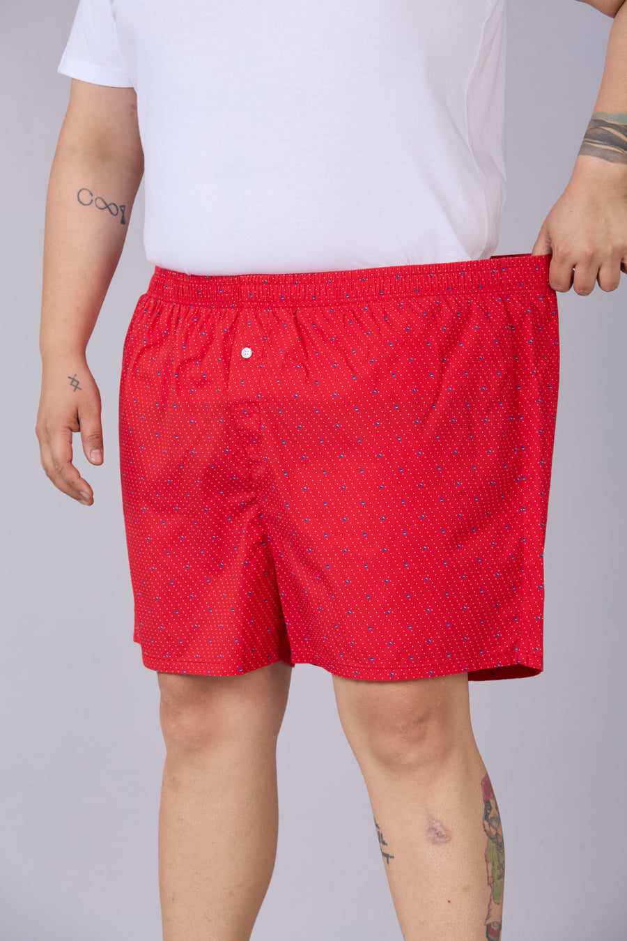 Red Polka dot boxer- BX015