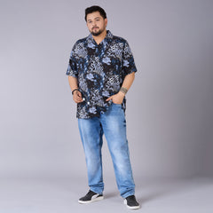 Plus Size Men's Abstract Print Shirt