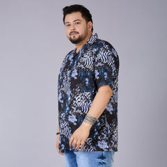 Plus Size Men's Abstract Print Shirt