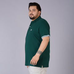 Emerald Green Classic Polo with Contrast