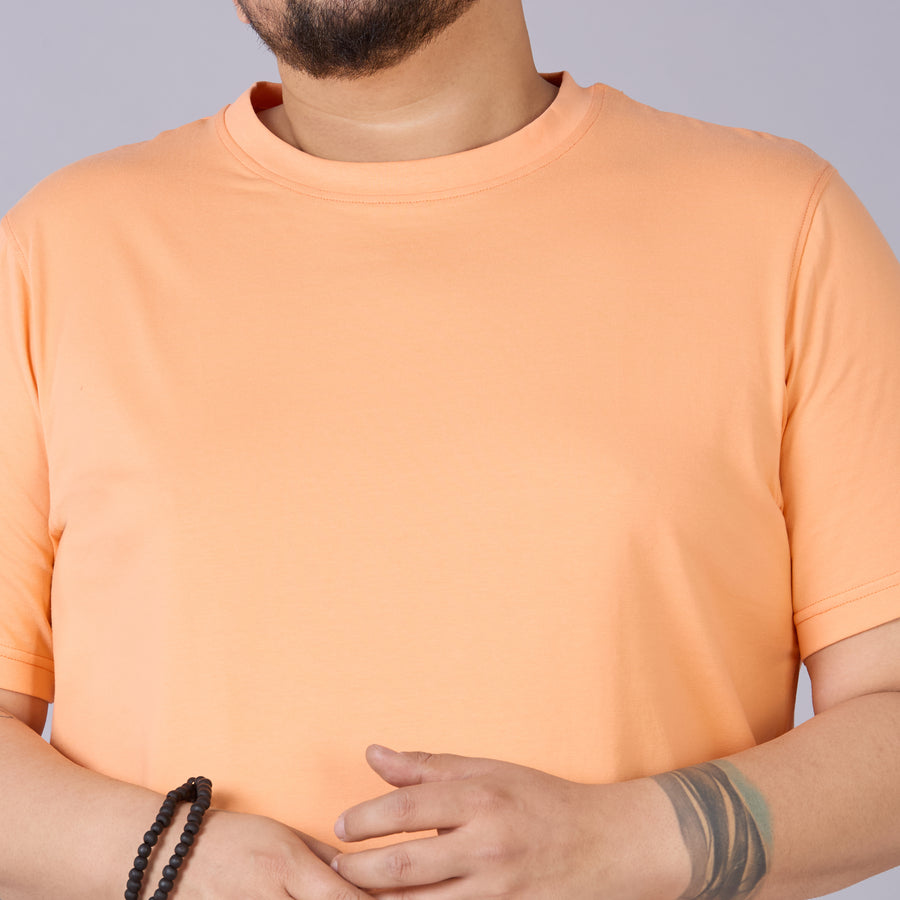 Mens Plus Size Dusty Pink Solid Tee