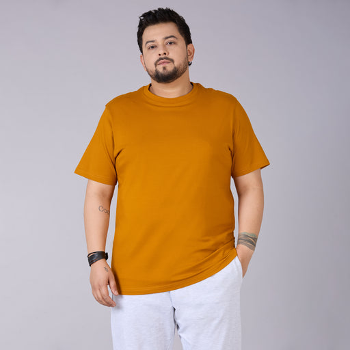 Mens Plus Size Rust Solid Tee