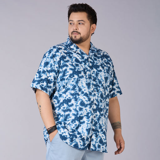 Men's Plus Size Indigo Burst – Shirt