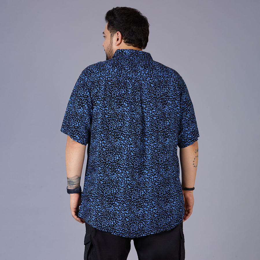 Mens Plus Size Blue Swirl – Men’s Viscose Shirt