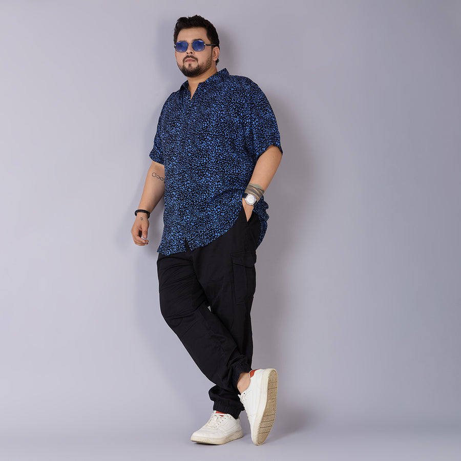 Mens Plus Size Blue Swirl – Men’s Viscose Shirt