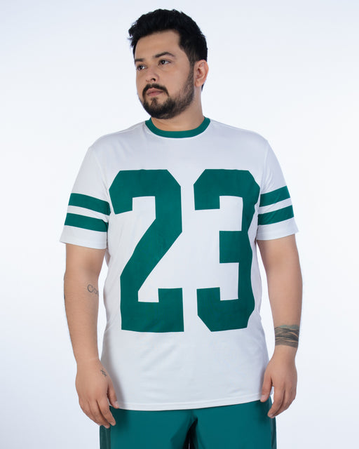 Mens Plus Size-White Active Tee